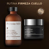 Dos productos Perricone MD para el cuidado de la piel rutina firmeza de cuello: un tónico Face Finishing & Firming Toner y una crema hidratante Cold Plasma Sub D-Neck