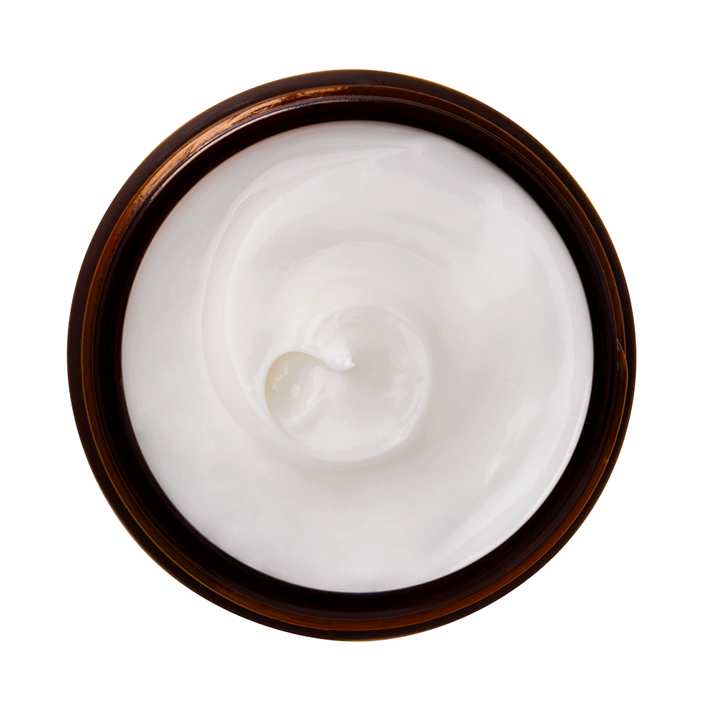 Tarro abierto de Perricone MD Essential Fx Intensive Overnight Moisturizer, crema blanca para hidratación profunda y rejuvenecer.