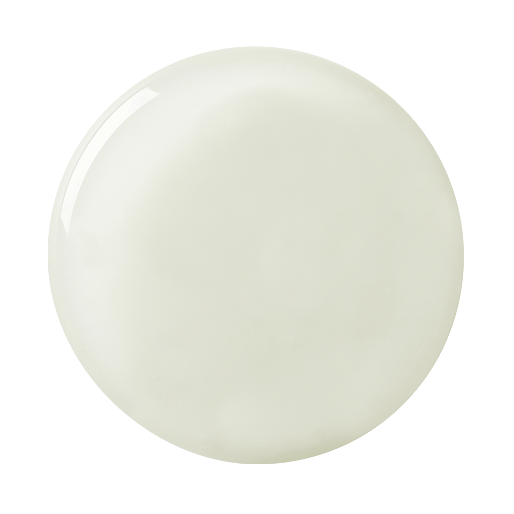 Una gota redonda y transparente de Perricone MD High Potency Classics Nutritive Cleanser sobre un fondo blanco.