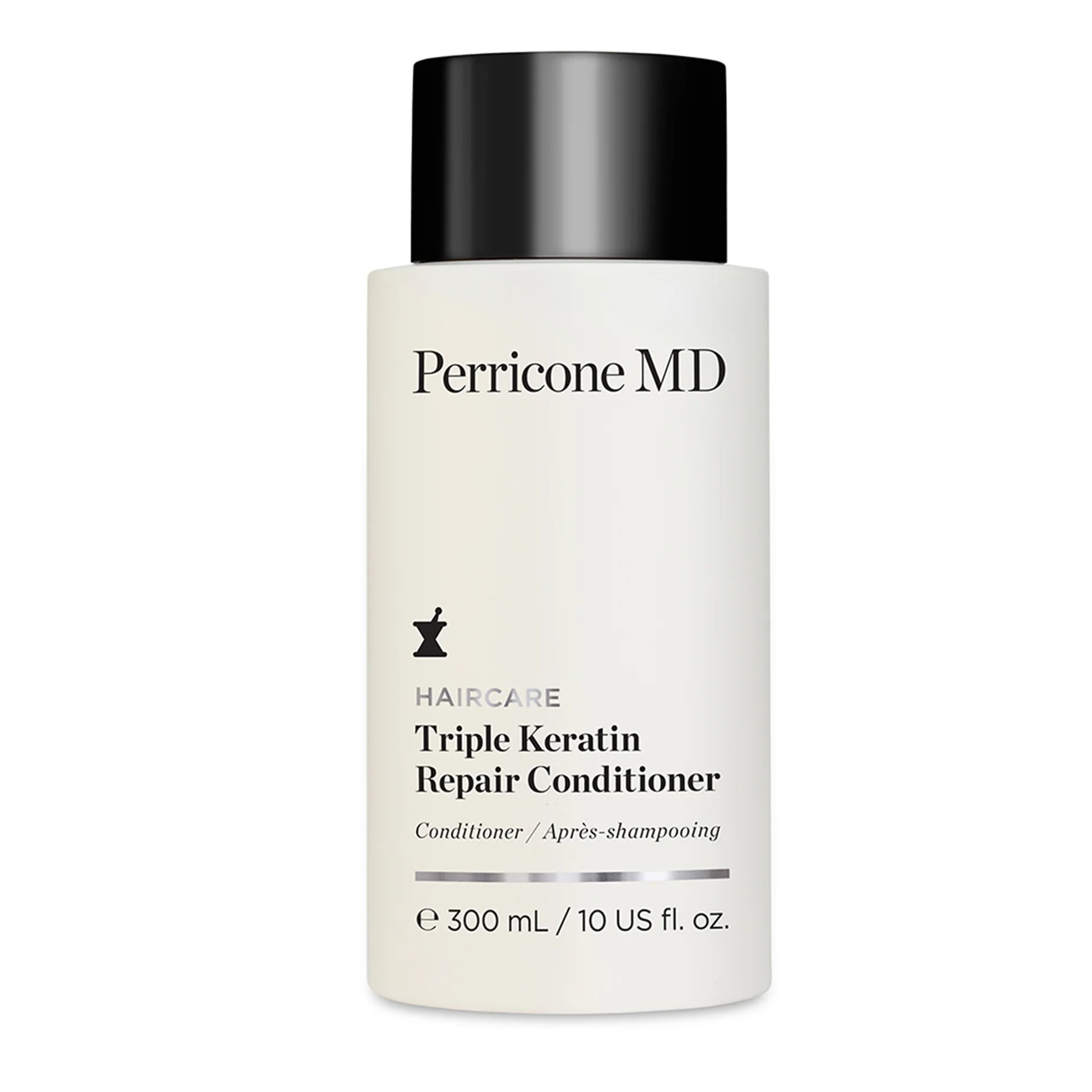 Perricone MD Triple Keratin Conditioner, acondicionador con queratina para suavizar y fortalecer el cabello.
