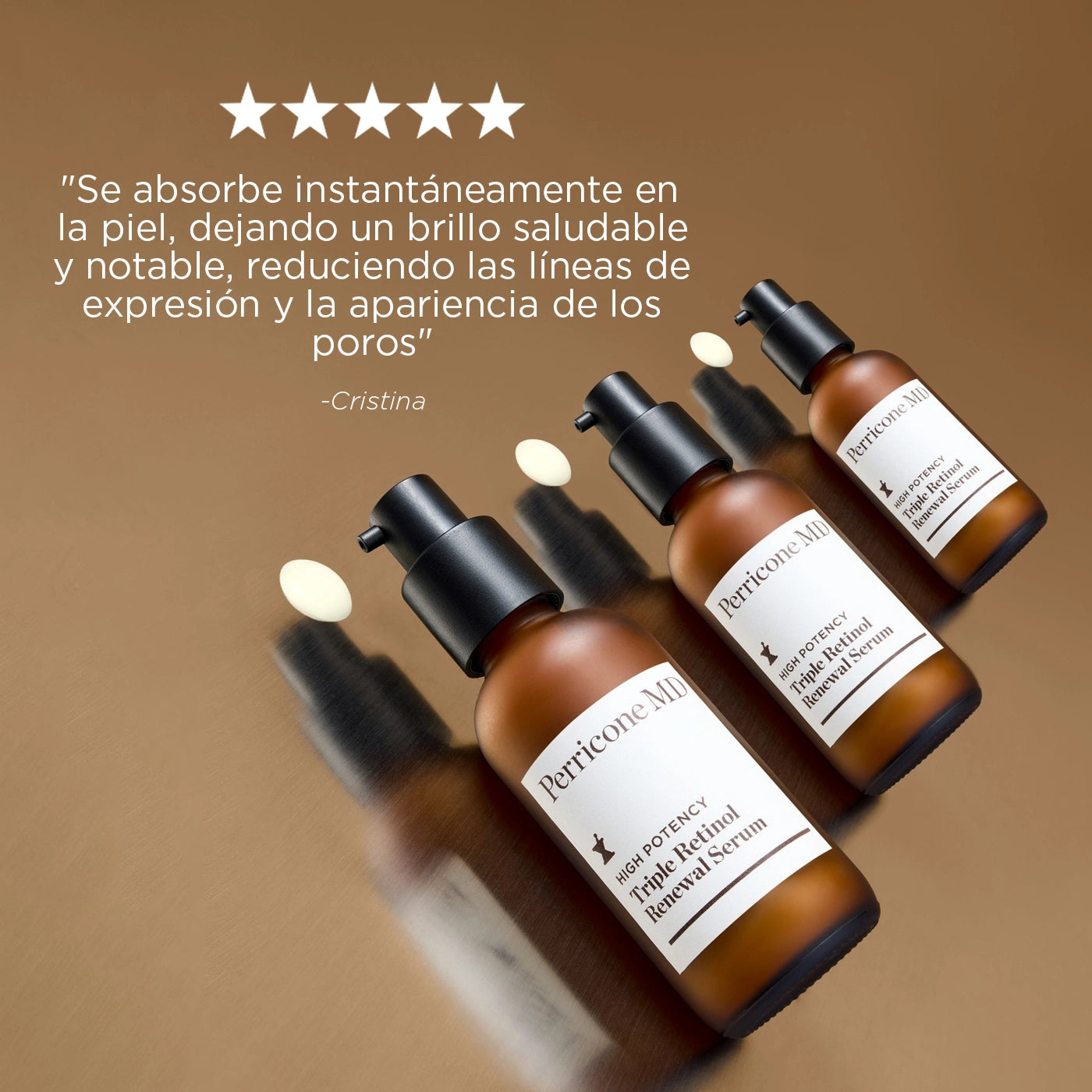Opiniones de Perricone MD Triple Retinol Renewal Serum: sérum de rápida absorción que reduce líneas de expresión y mejora la apariencia de los poros