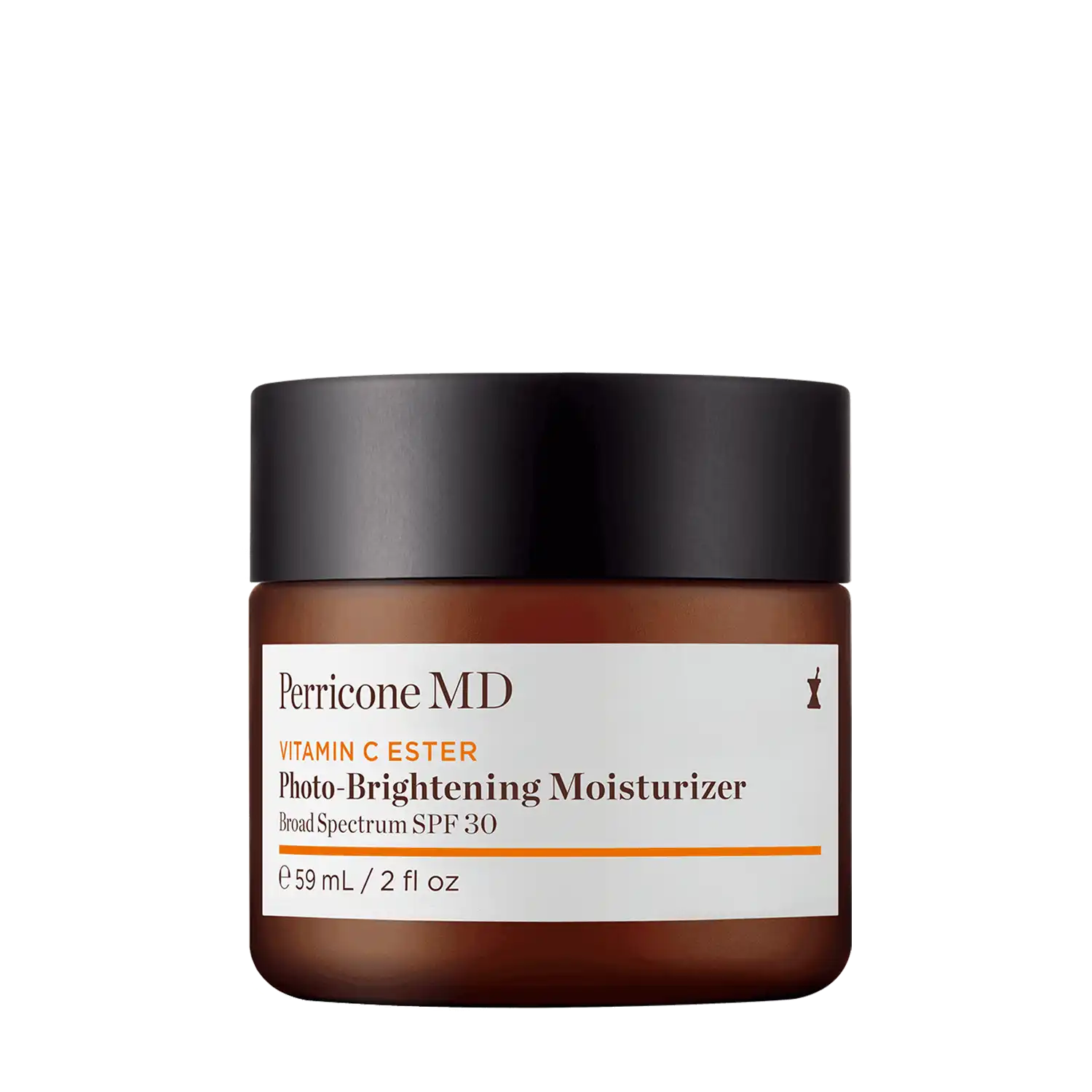 Un frasco de 59 ml de Perricone MD Vitamin C Ester Photo Brightening Moisturizer Broad Spectrum SPF30.