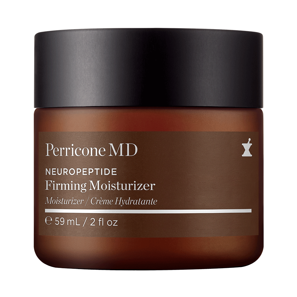 Un frasco de 59 ml de humectante reafirmante con neuropéptidos reafirmantes y antioxidantes Perricone MD.